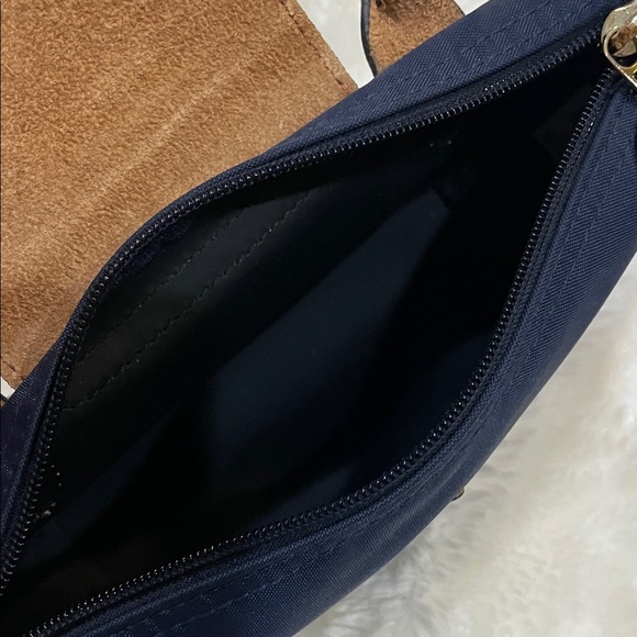 Longchamp Brown and Navy Mini Handbag - Picture 12 of 14